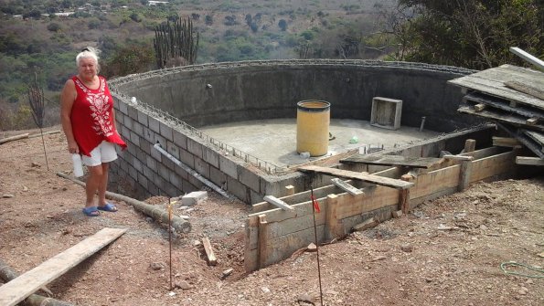 Concrete forms removed from pool